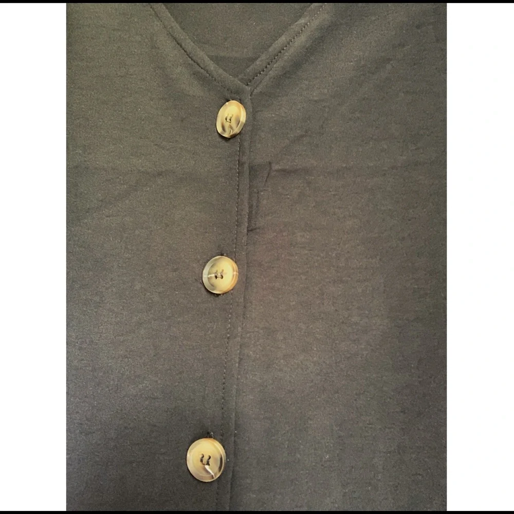 Black button-down tunic dress - Picture 4 of 6